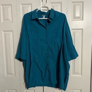 Women’s Teal Button-Up Shirt
